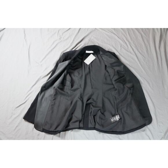 New Jonathan Simkhai Jacket Womens Sz 8 Black Tuxedo Jessie Crepe Blazer - Picture 6 of 12